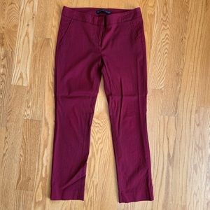 The Limited Red Ankle Pants Tiny Houndstooth Fabric